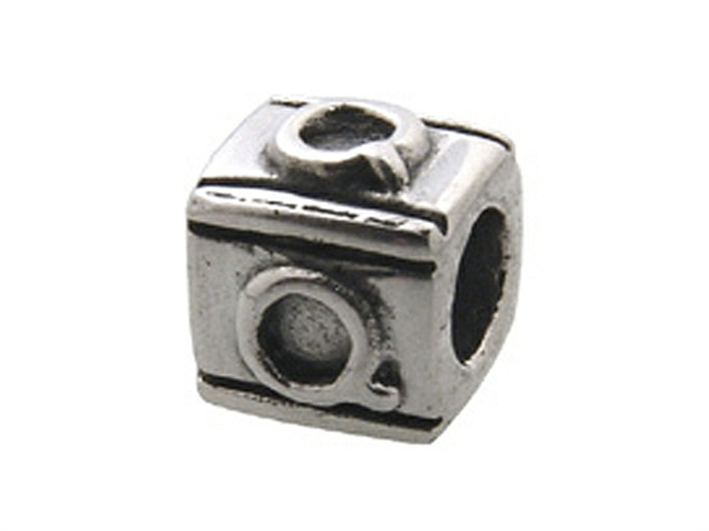 Zable™ Sterling Silver Block Q-Letter Bead / Charm