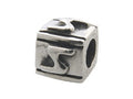 Zable™ Sterling Silver Block S-Letter Bead / Charm