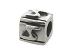 Zable™ Sterling Silver Block S-Letter Bead / Charm