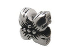 Zable™ Sterling Silver Flower-Big Leaves Bead / Charm