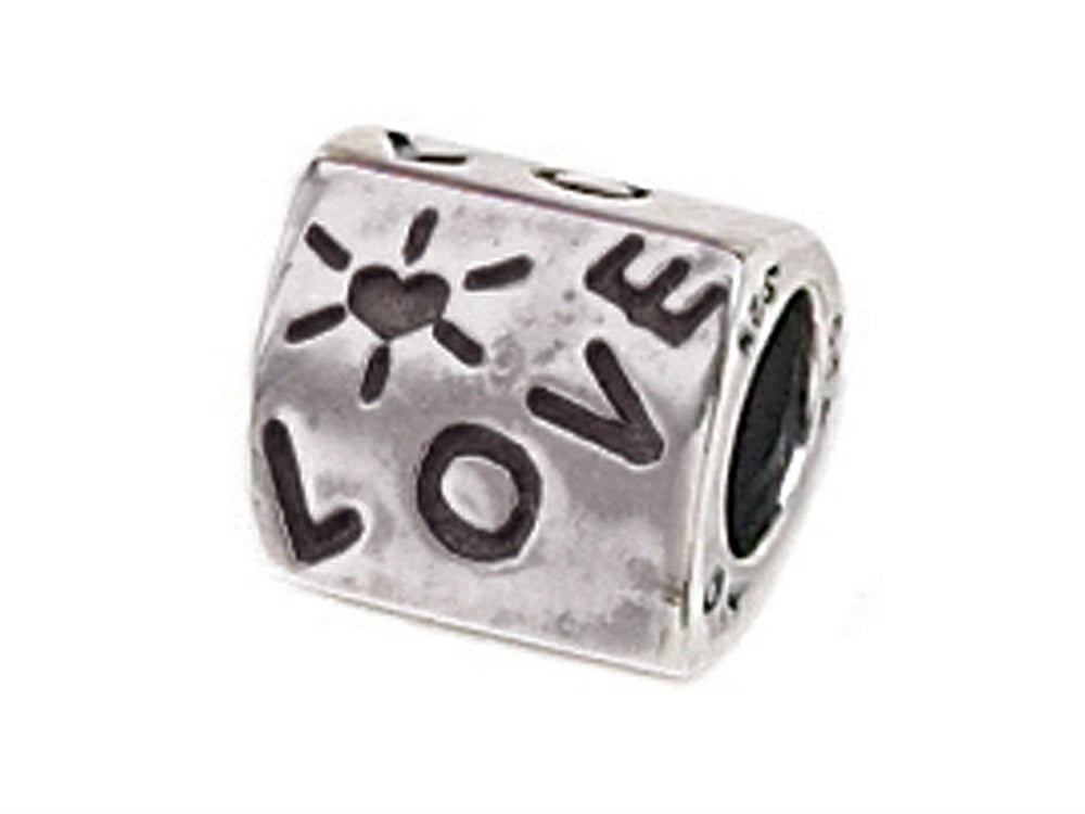 Zable™ Sterling Silver Triangular Love Bead / Charm
