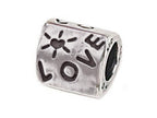 Zable™ Sterling Silver Triangular Love Bead / Charm