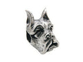 Zable™ Sterling Silver Boxer Dog Face Compatible Pandora Compatible Bead / Charm