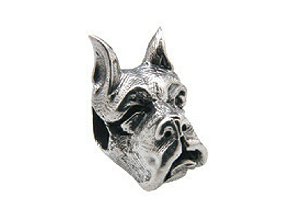 Zable™ Sterling Silver Boxer Dog Face Compatible Pandora Compatible Bead / Charm