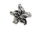 Zable™ Sterling Silver Flower-Wavy Leaves Bead / Charm