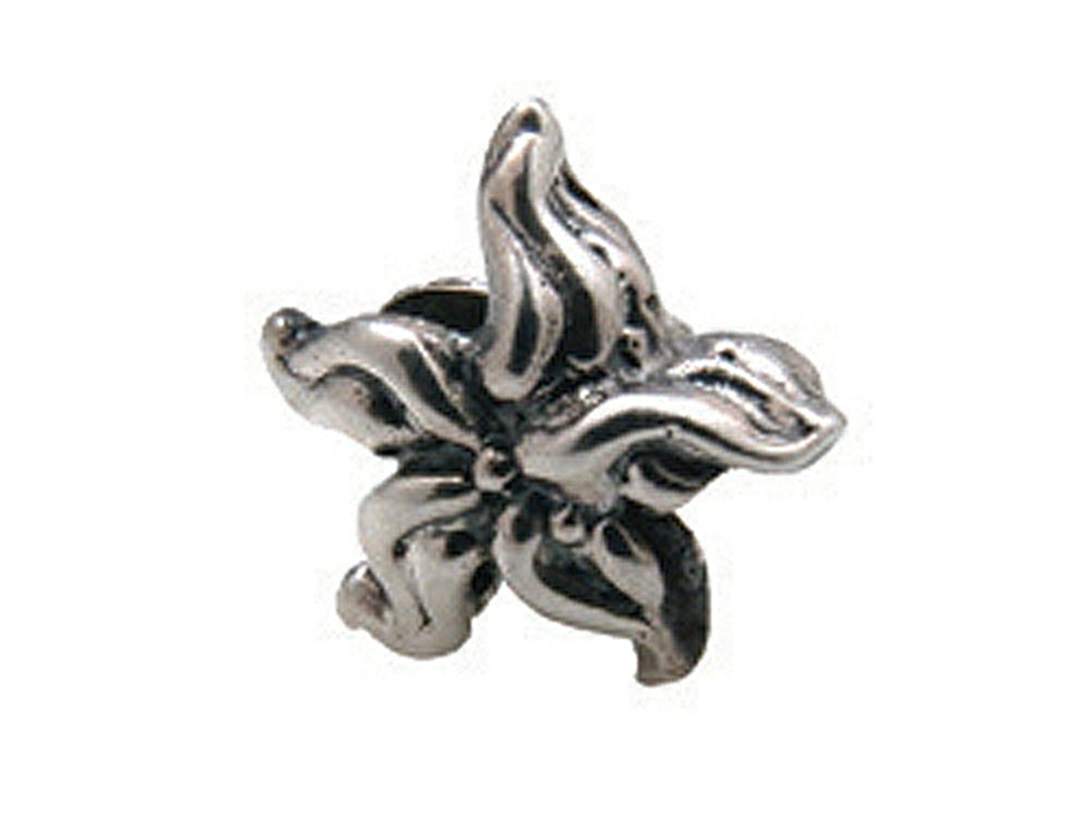 Zable™ Sterling Silver Flower-Wavy Leaves Bead / Charm