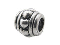 Zable™ Sterling Silver Tube with Hearts Bead / Charm
