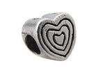 Zable™ Sterling Silver Heart with Engraveable Hearts Bead / Charm