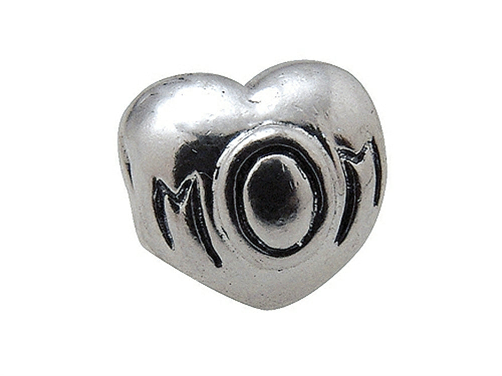Zable™ Sterling Silver Mom Heart Bead / Charm