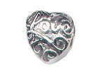 Zable™ Sterling Silver Love Heart Bead / Charm
