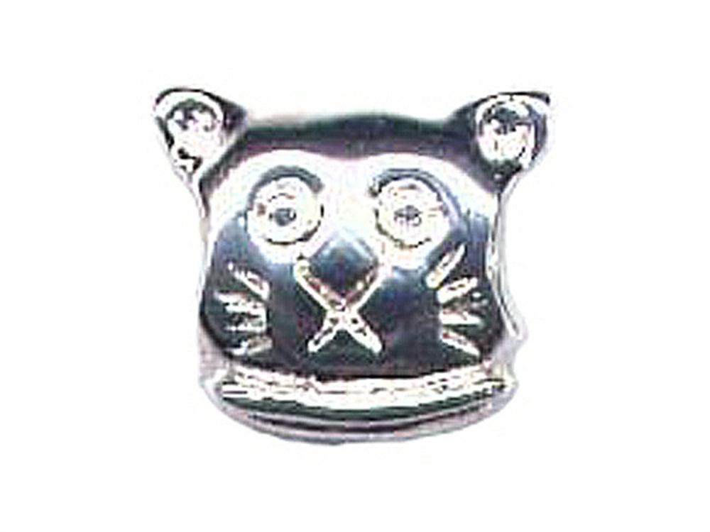 Zable™ Sterling Silver Cat Face Bead / Charm
