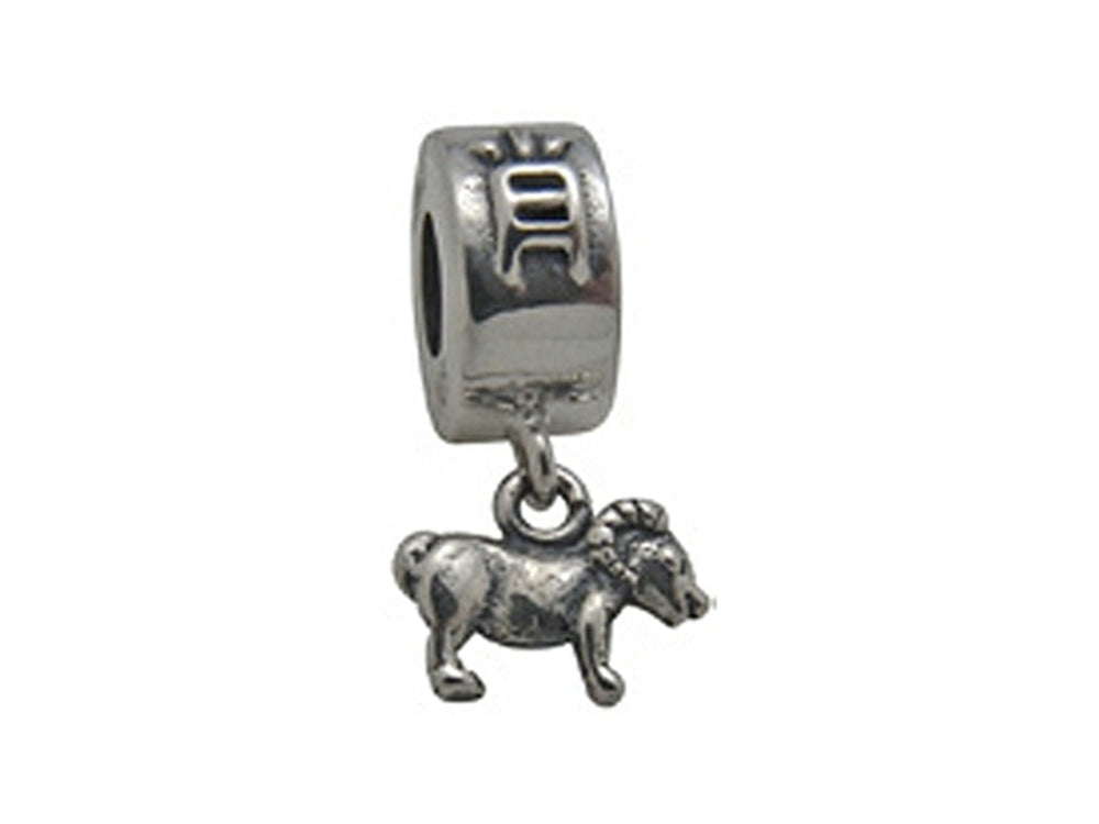 Zable™ Sterling Silver Chinese Zodiac-Sheep Bead / Charm