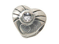 Zable™ Sterling Silver April Birth Month Heart Bead / Charm