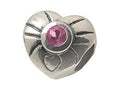 Zable™ Sterling Silver June Birth Month Heart Bead / Charm