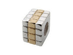 Zable™ Sterling Silver Gold Small Boxes Spacer Bead / Charm