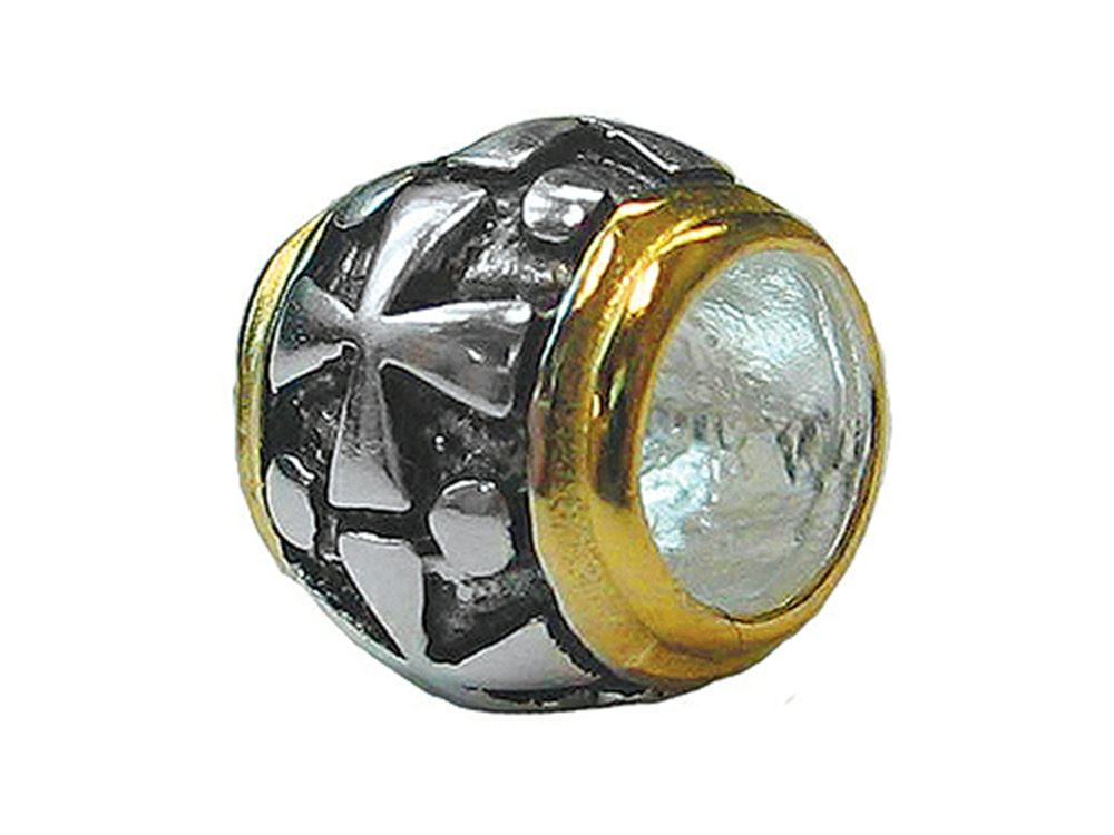 Zable™ Sterling Silver Cross Barrel Bead / Charm