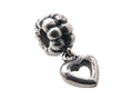 Zable™ Sterling Silver Dangle Heart Bead / Charm