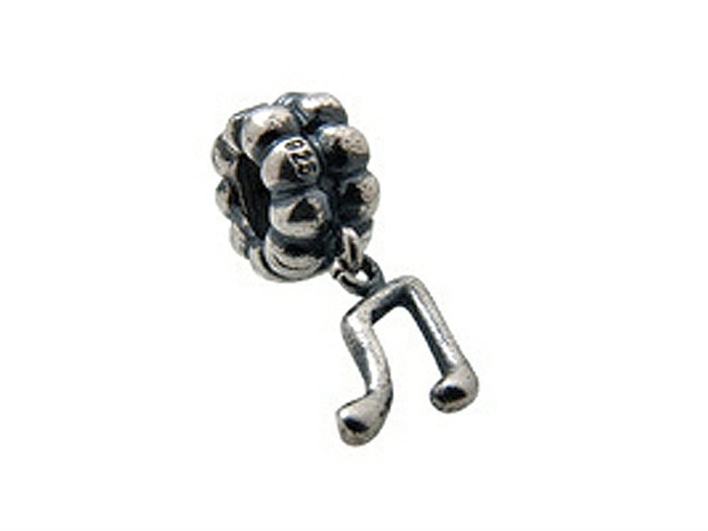 Zable™ Sterling Silver Dangle Music Note Bead / Charm