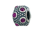 Zable™ Sterling Silver February Crystal Ball Bead / Charm