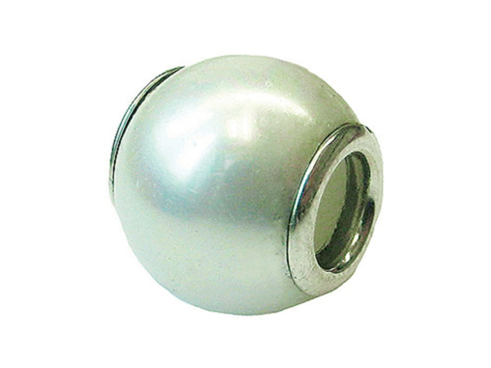 Zable™ Sterling Silver 10Mm Shell Simulated Pearl White Bead / Charm