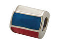 Zable™ Sterling Silver Russia Enamel Flag Bead / Charm
