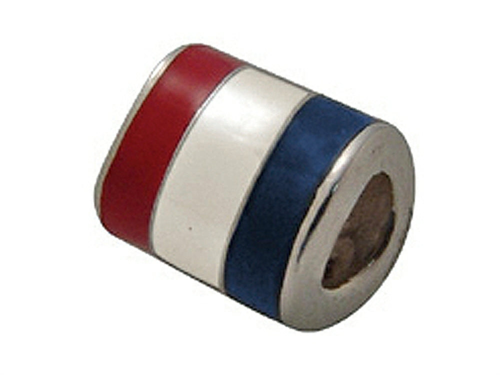 Zable™ Sterling Silver France Enamel Flag Bead / Charm