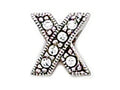 Zable™ Sterling Silver C.Z. X Bead / Charm