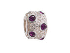Zable™ Sterling Silver February Crystal Ball Non-oxidized Bead / Charm