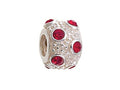 Zable™ Sterling Silver July Crystal Ball Non-oxidized Bead / Charm