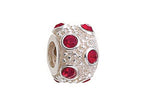Zable™ Sterling Silver July Crystal Ball Non-oxidized Bead / Charm