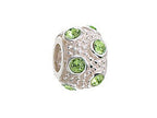 Zable™ Sterling Silver August Crystal Ball Non-oxidized Bead / Charm