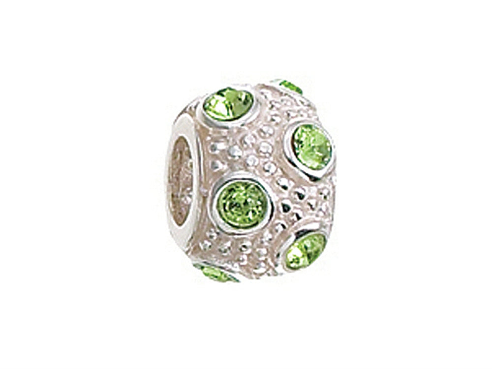 Zable™ Sterling Silver August Crystal Ball Non-oxidized Bead / Charm