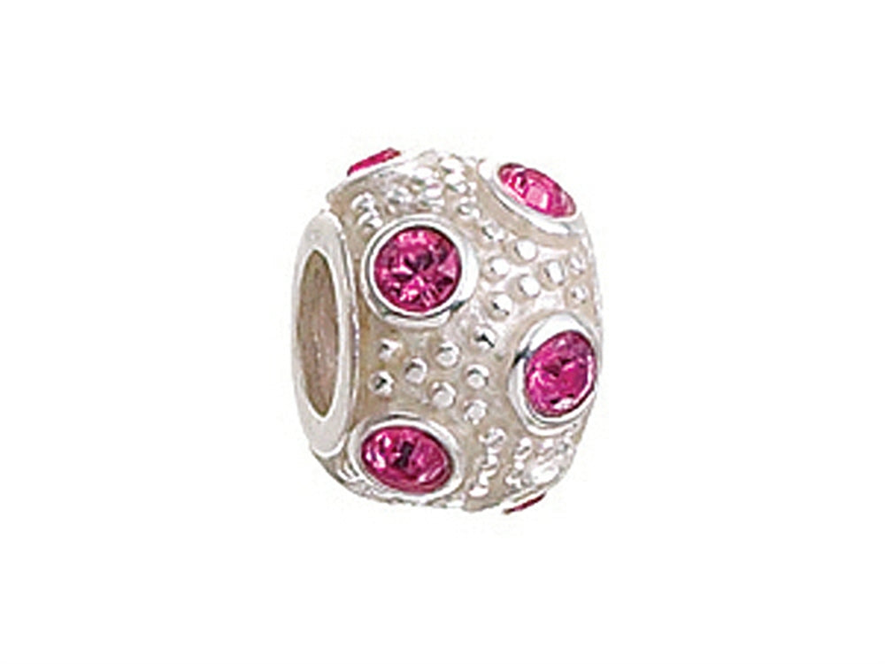 Zable™ Sterling Silver October Crystal Ball Non-oxidized Bead / Charm