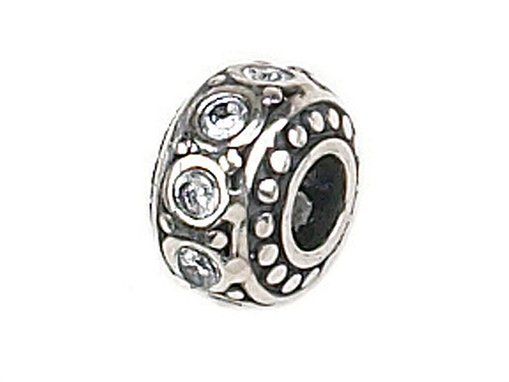 Zable™ Sterling Silver Crystal Birth Month April Bead / Charm