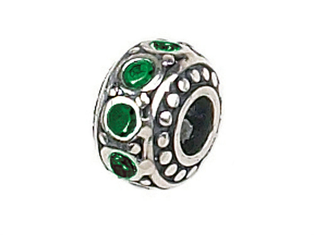 Zable™ Sterling Silver Crystal Birth Month May Bead / Charm