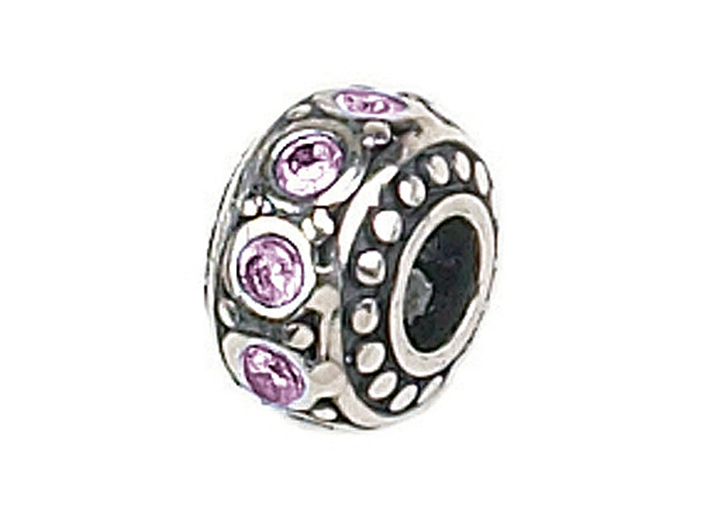 Zable™ Sterling Silver Crystal Birth Month June Bead / Charm
