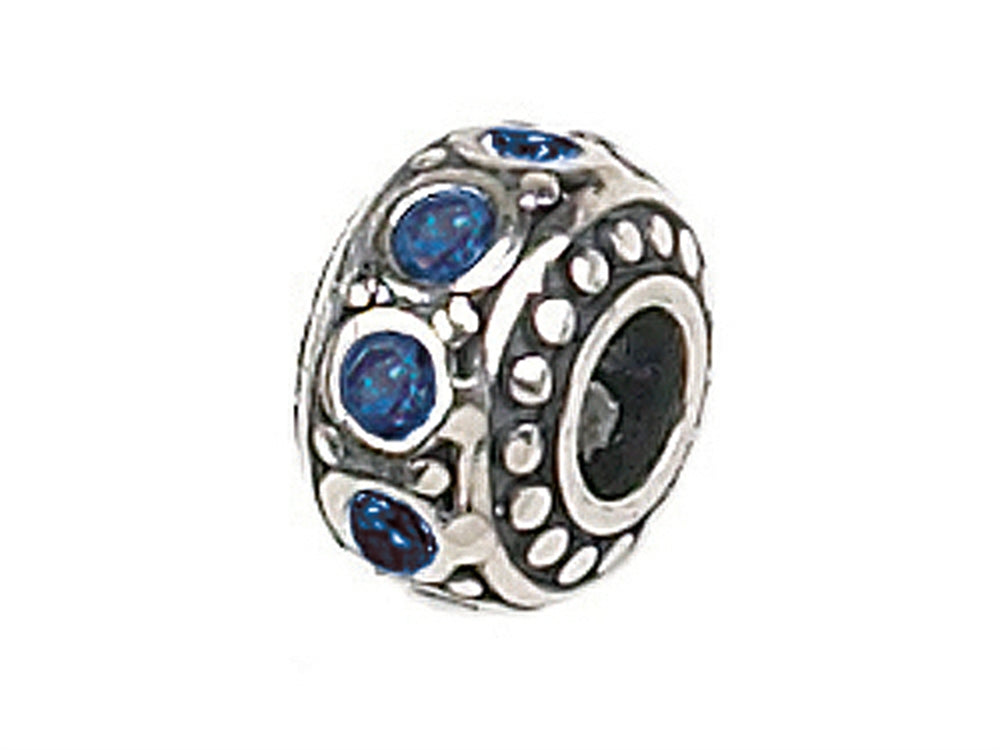 Zable™ Sterling Silver Crystal Birth Month September Bead / Charm