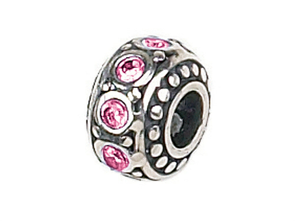 Zable™ Sterling Silver Crystal Birth Month October Bead / Charm