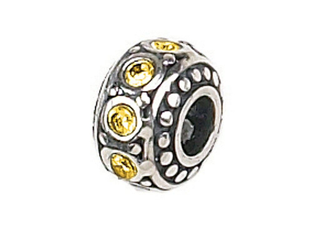 Zable™ Sterling Silver Crystal Birth Month November Bead / Charm