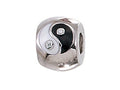 Zable™ Sterling Silver Enameled Yin/Yang Bead with CZ Bead / Charm