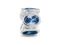 Zable™ Sterling Silver Bezel Set Ovals March Bead / Charm