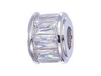 Zable™ Sterling Silver Baguette CZ's Bead / Charm