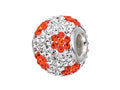 Zable™ Sterling Silver Orange Flower Bead / Charm
