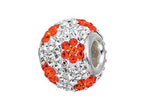 Zable™ Sterling Silver Orange Flower Bead / Charm