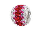 Zable™ Sterling Silver Red Wave Bead / Charm