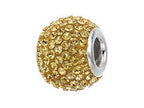 Zable™ Sterling Silver Gold Color Crystals Compatible Bead / Charm