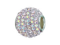 Zable™ Sterling Silver Pave Crystal Ball Bead / Charm