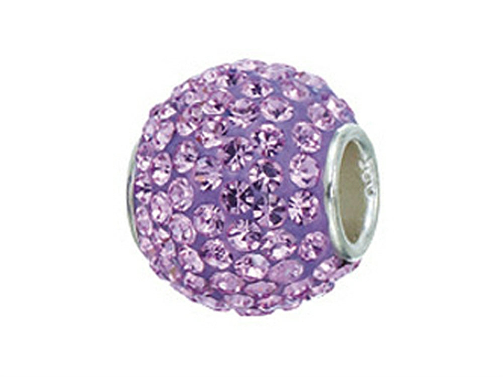 Zable™ Sterling Silver Violet Crystals Bead / Charm