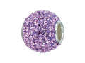Zable™ Sterling Silver Violet Crystals Bead / Charm