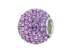 Zable™ Sterling Silver Violet Crystals Bead / Charm